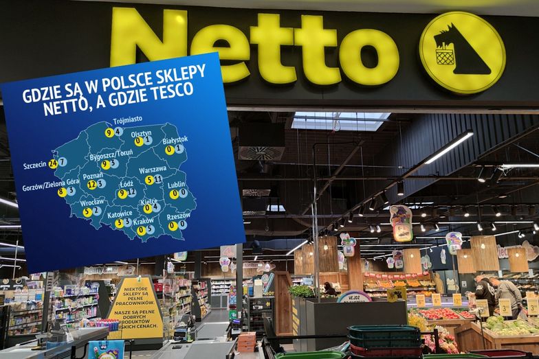 Netto ma teraz 383 sklepy w Polsce. Po przejęciu Tesco będzie miała ok. 700
