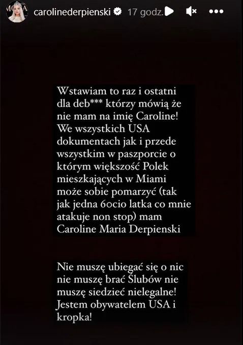 Carolina Derpienski odpowiada Anecie Glam