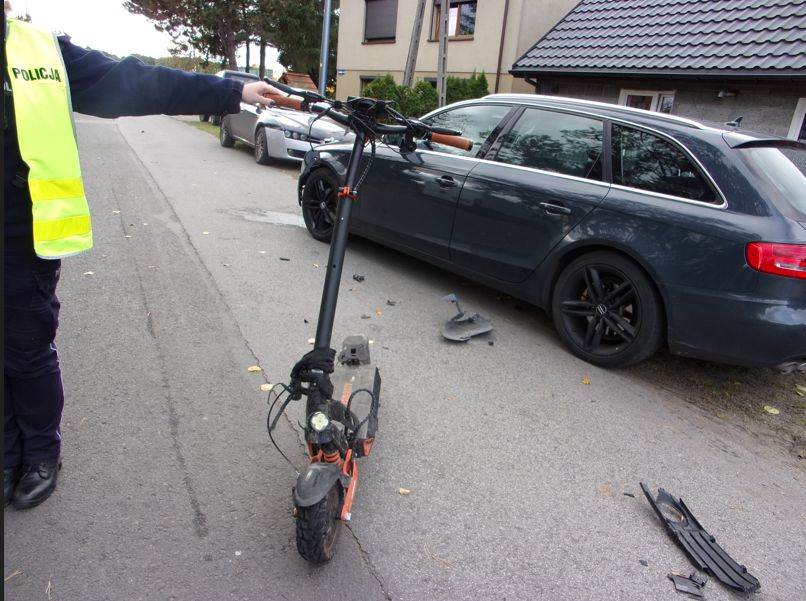 Grodziec: Wypadek hulajnogi elektrycznej. Nastolatek trafił do szpitala