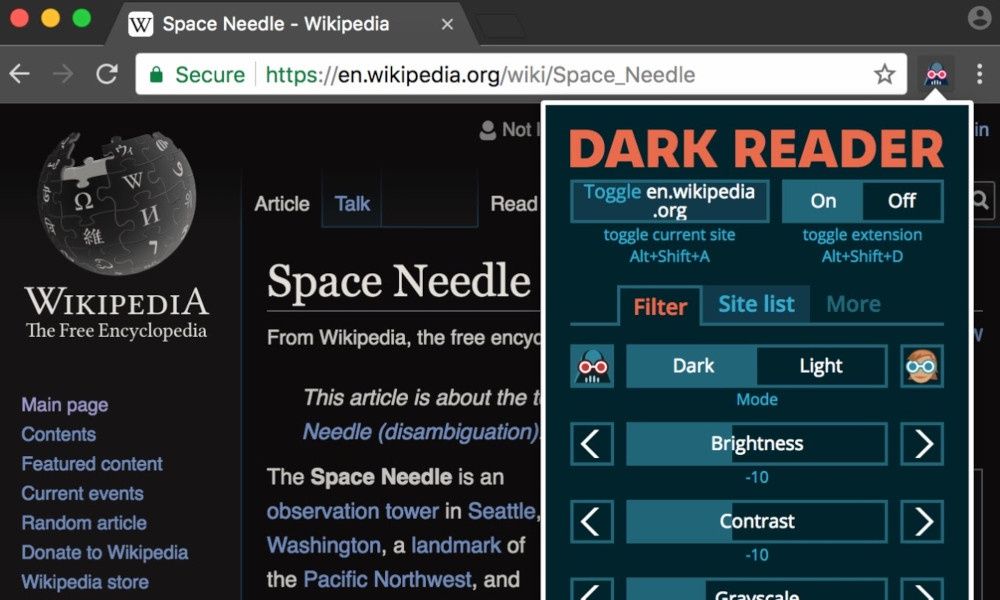Chrome Dark Reader