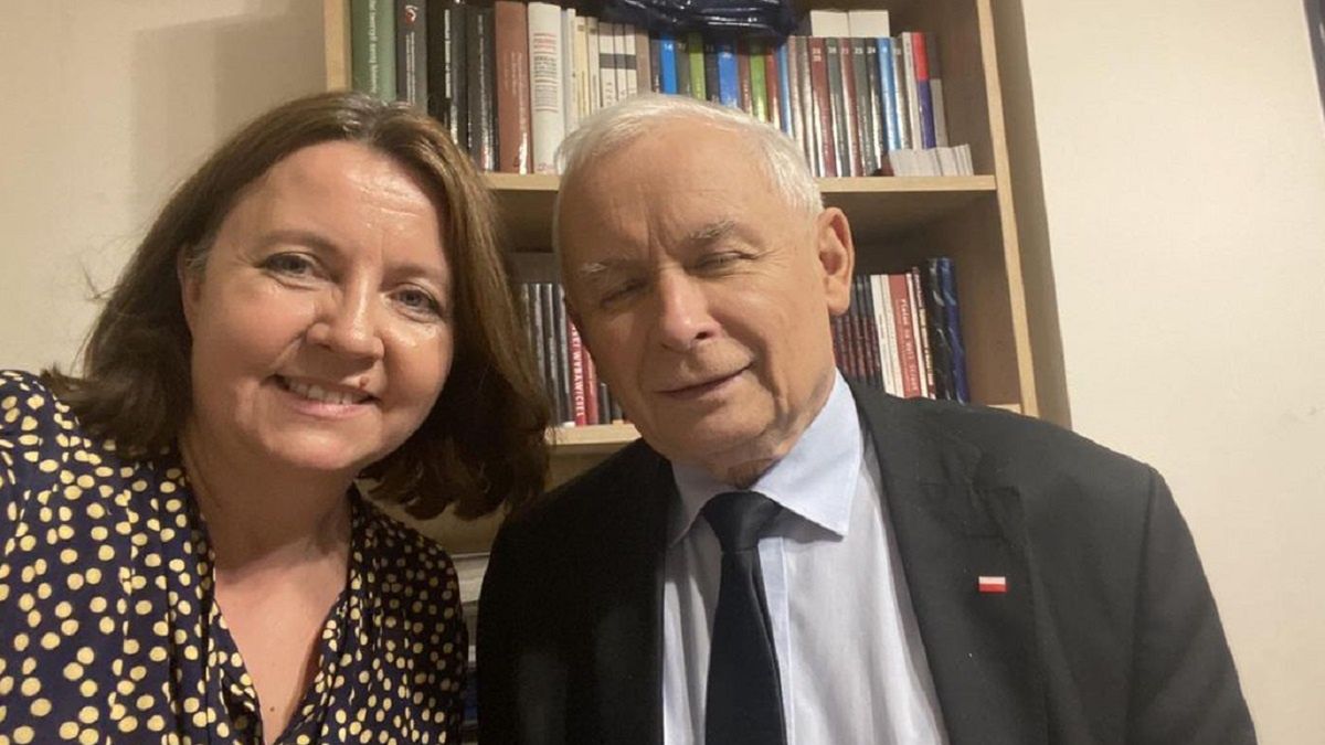 Joanna Lichocka z Jarosławem Kaczyńskim 