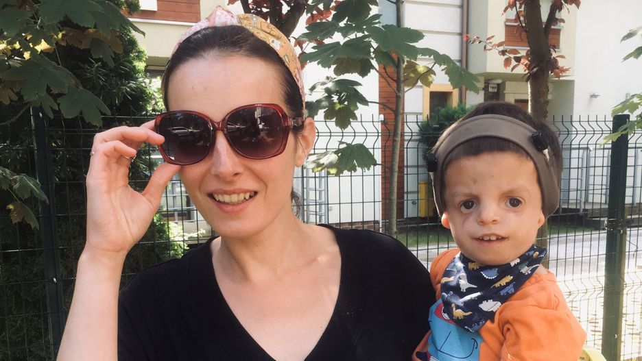 Julia Makowska i jej trzyletni syn Henio 