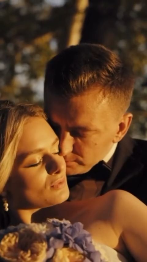 Łukasz Schreiber i Weronika Schreiber w dniu ślubu