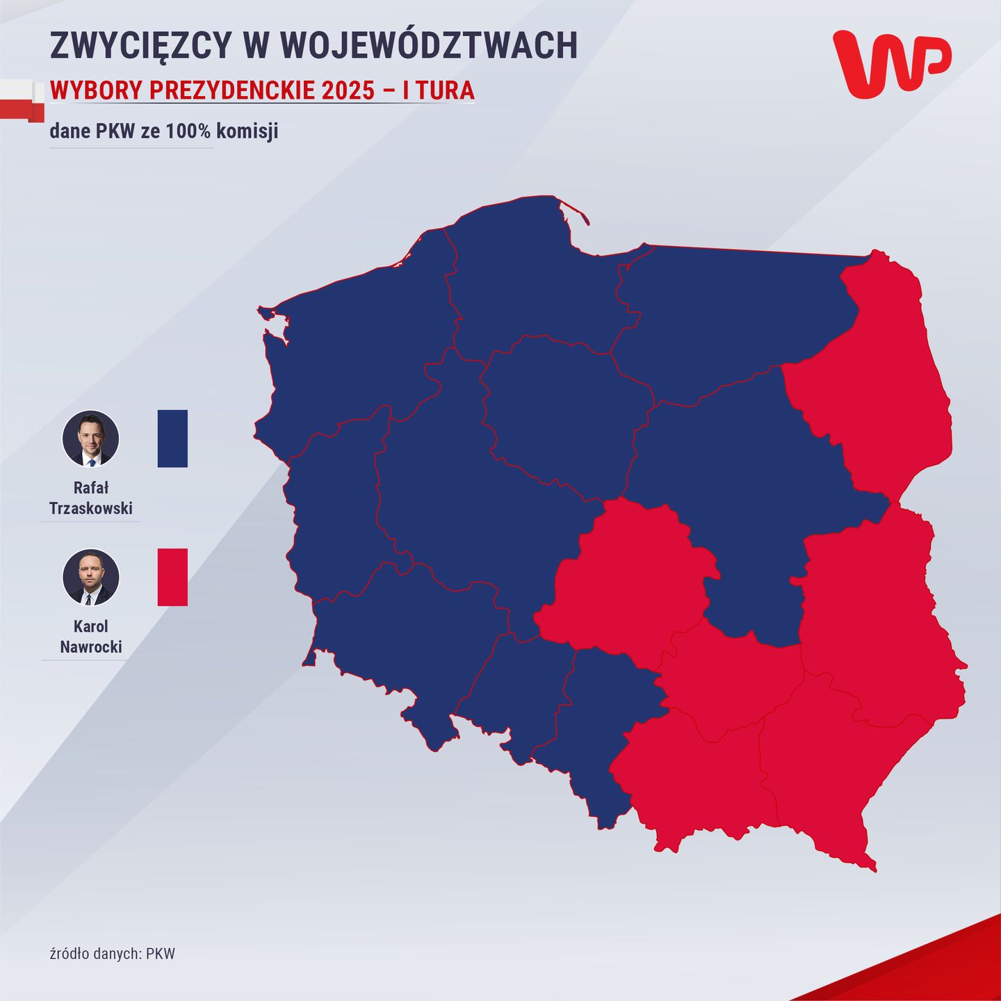Wyniki wyborów w poszczególnych województwach