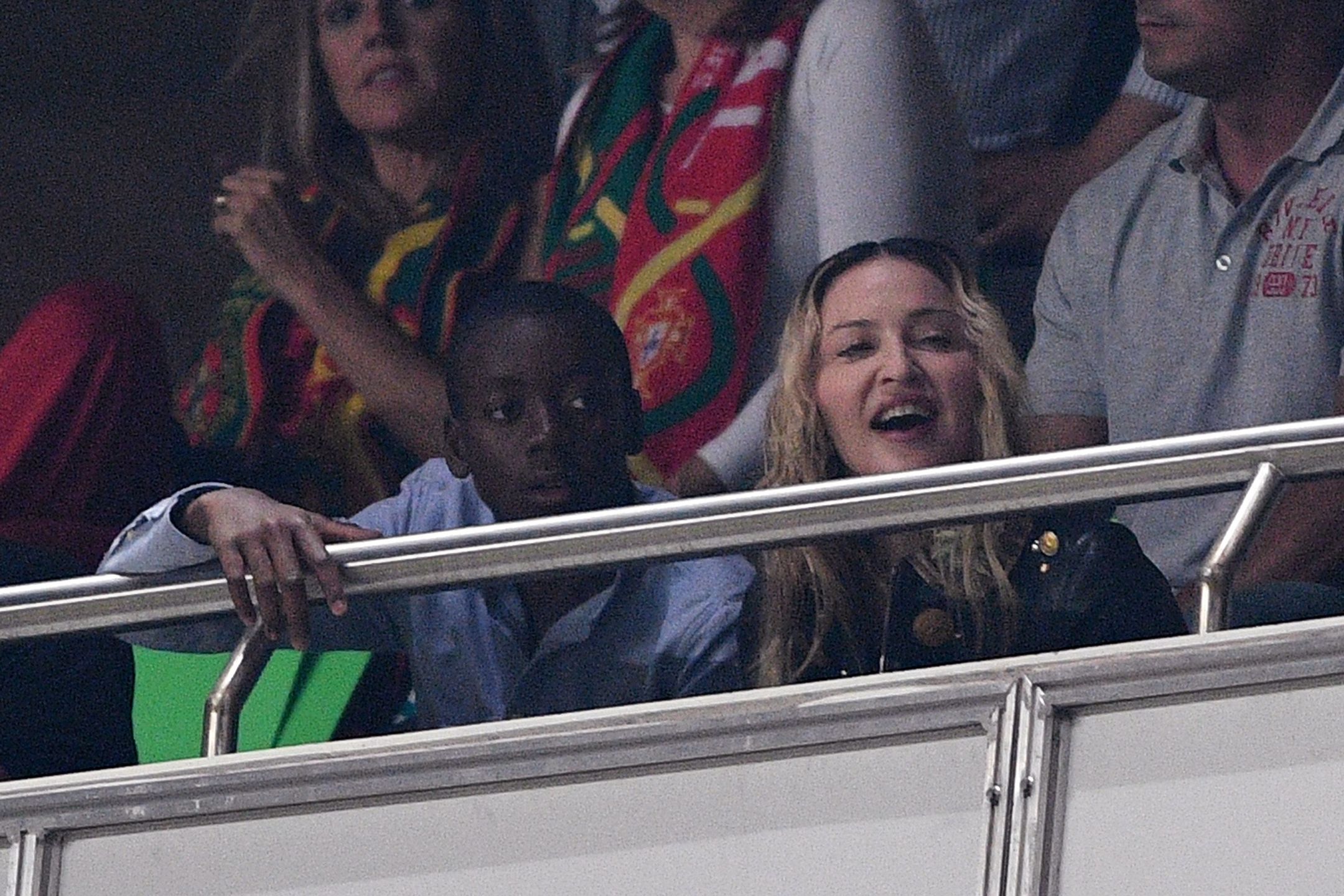Madonna ze swym synem, Davidem Bandą