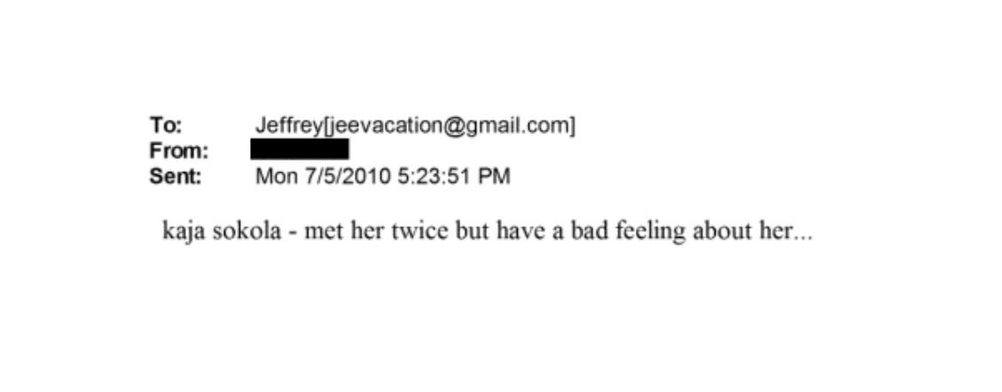 Nazwisko Kai Sokoły znalazło się w "aktach Epsteina"