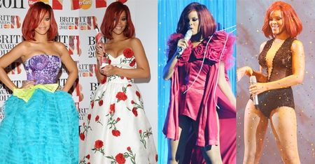 Rihanna w czterech kreacjach...