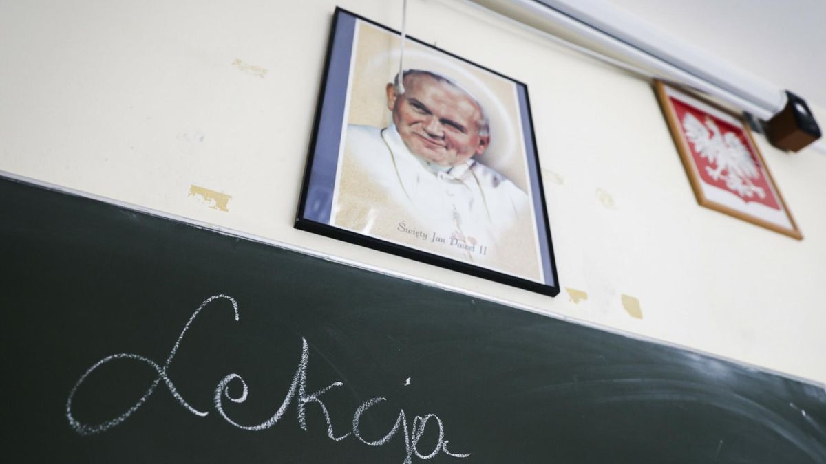 Zwrócił uwagę nauczycielce, gdy zaczęła mówić o Janie Pawle II