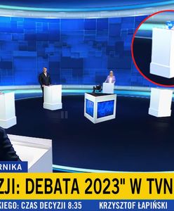 Pampersy zamiast PiS-u. Puste miejsce na debacie TVN24