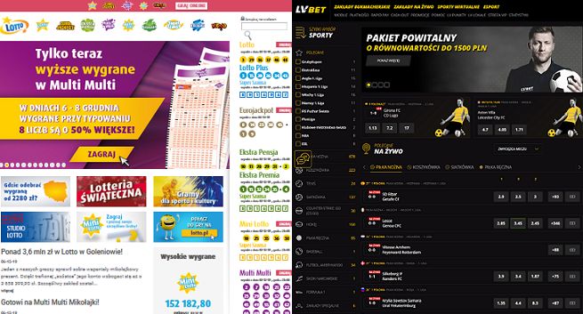 Lotto.pl liderem serwisów hazardowych. LVbet.pl przed eFortuna.pl, w dół eToto.pl i Unibet