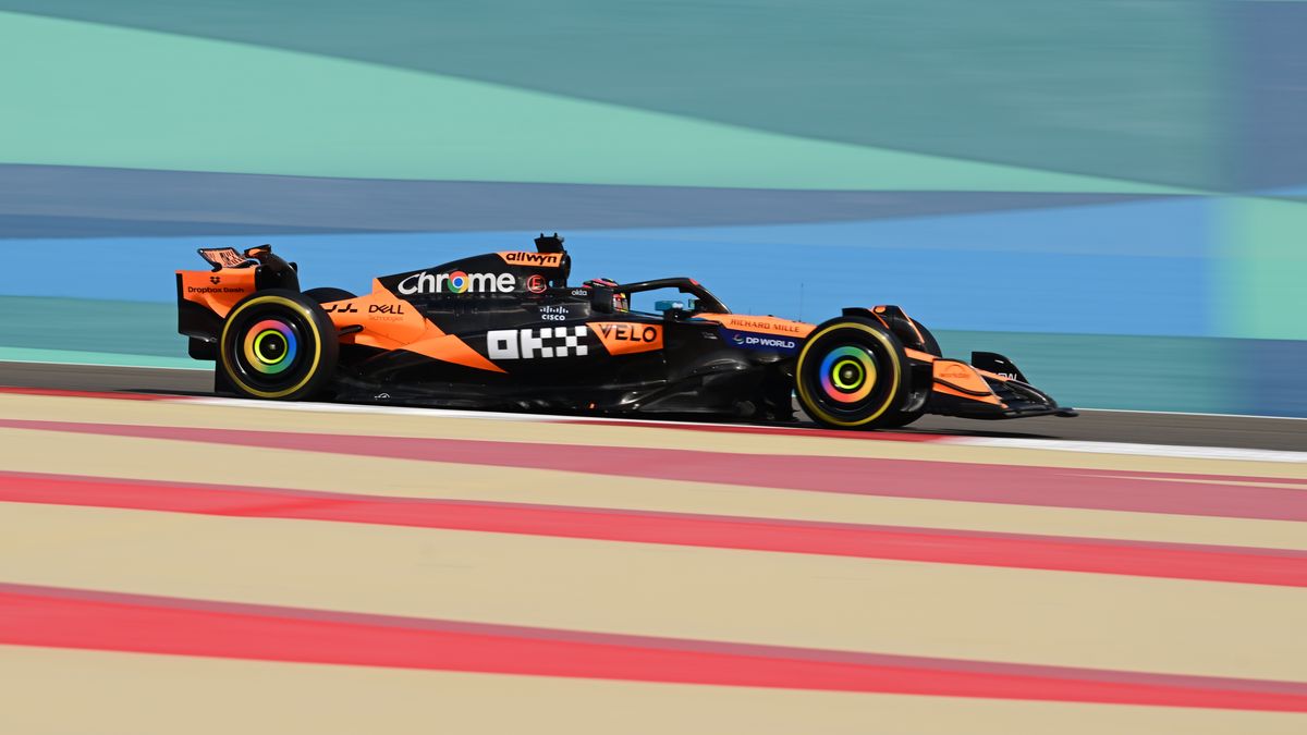 Oscar Piastri of the McLaren F1 Team runs during free practice of the Bahrain GP, the 4th round of the Formula 1 World Championship, at the Bahrain International Circuit in Sakhir, Bahrain, on April 11, 2025. (Photo by Andrea Diodato/NurPhoto via Getty Images)