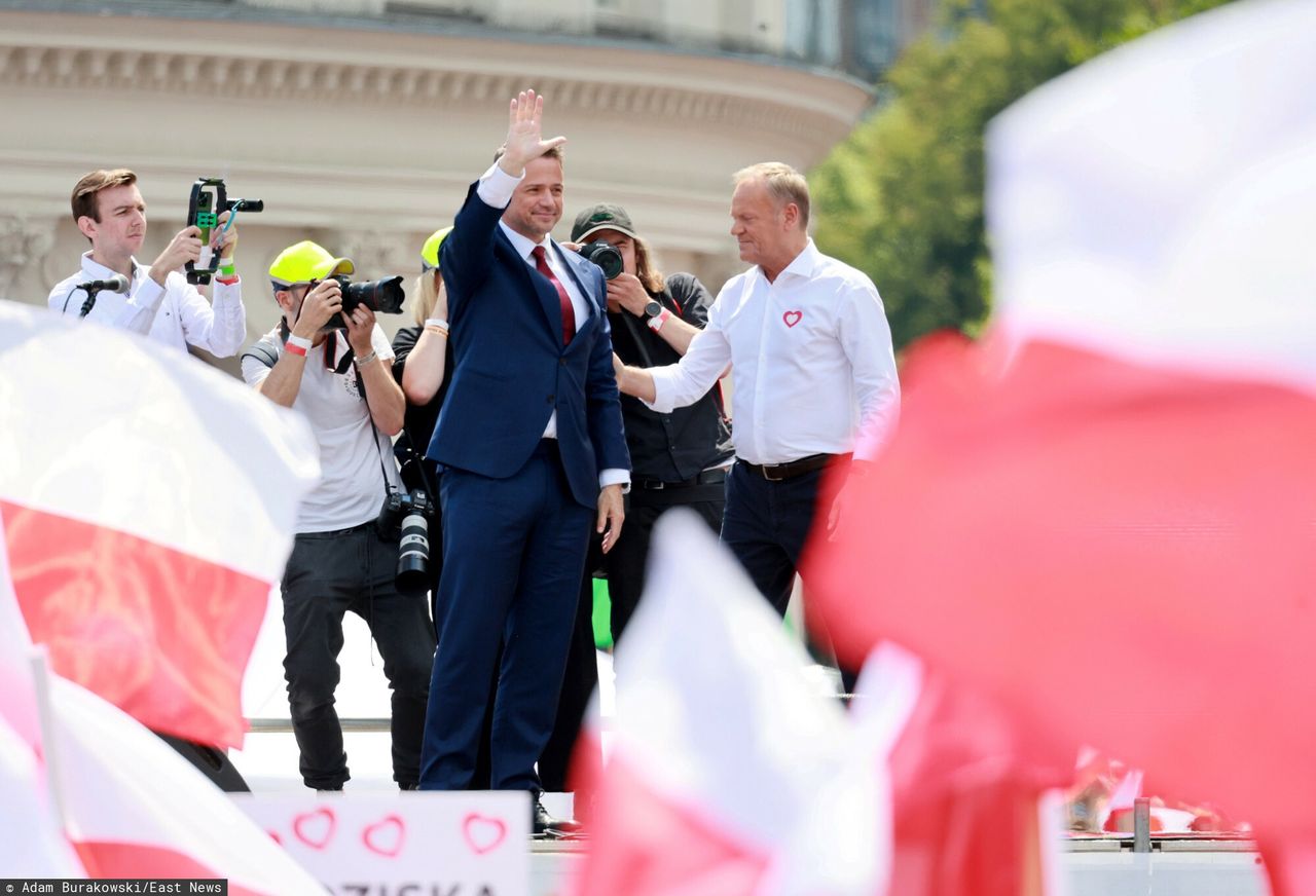 Polacy ocenili, jak Tusk wpłynął na odbiór Trzaskowskiego. Mamy sondaż