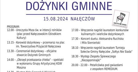 Dożynki w Nałęczowie 2024. W programie występy lokalnych artystów i zaproszonych zespołów
