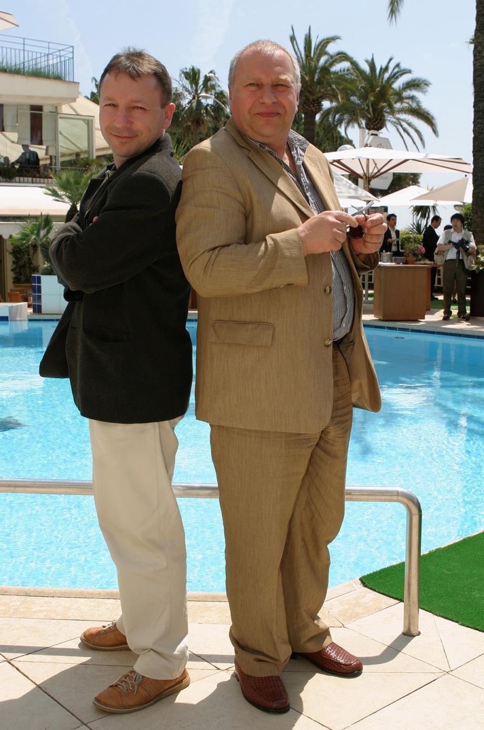 scena z: Zbigniew Zamachowski, Jerzy Stuhr
SK: maj 2004, Festiwal Filmowy Cannes 2004, Cannes 2004
fot. Majewski/AKPA