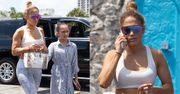 Jennifer Lopez idzie na siłownię z córką i najdroższą torebką świata