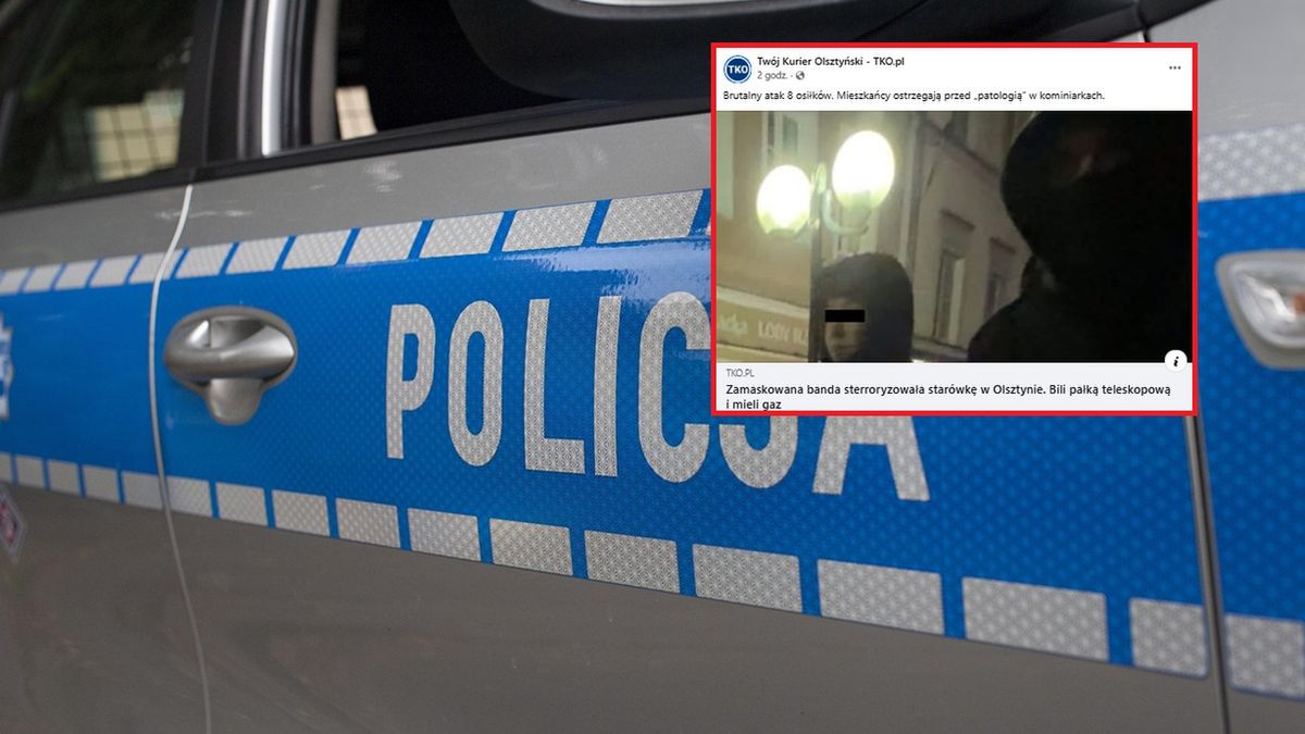 Zamaskowana grupa ma terroryzować mieszkańców Olsztyna