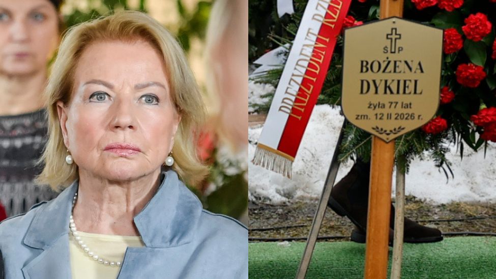 Grób Bożeny Dykiel tuż po pogrzebie