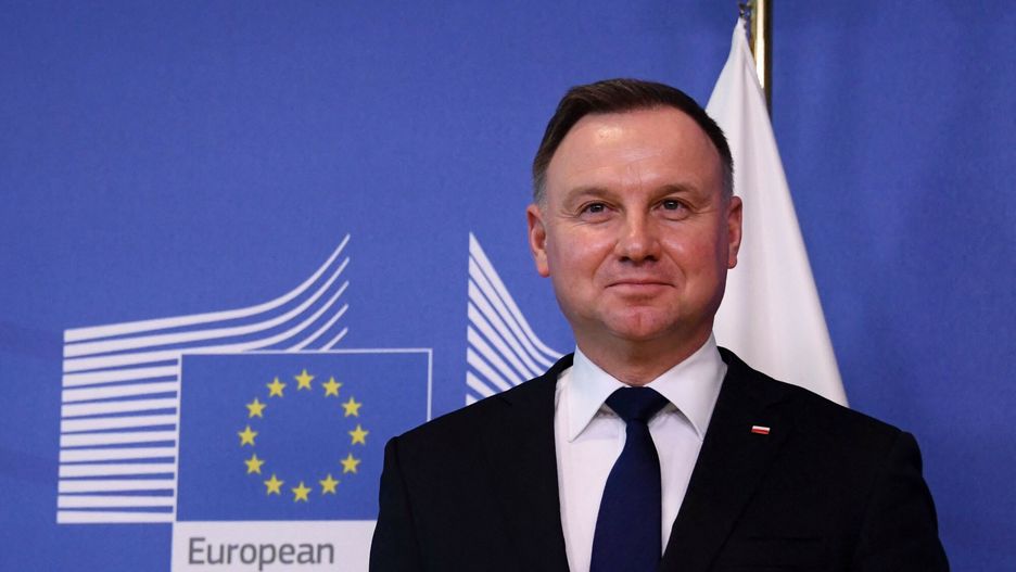 TemporaryPolish President Andrzej Duda poses for a picture prior to a bilateral meeting with the European Commission President at the EU headquarters in Brussels on February 7, 2022. (Photo by JOHN THYS / POOL / AFP)JOHN THYS