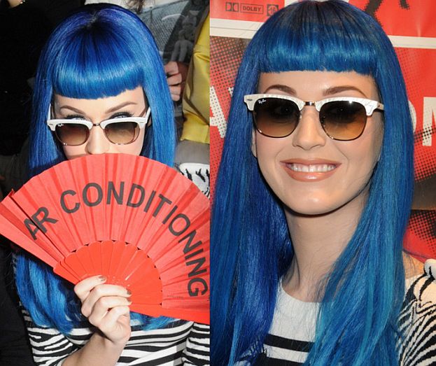 Niebieskie włosy Katy Perry...