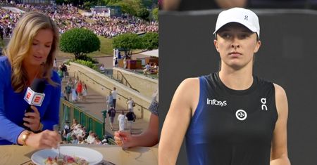 Iga Świątek na Wimbledonie zachwalała makaron z truskawkami. Dziennikarki spróbowały, miny mówią wiele