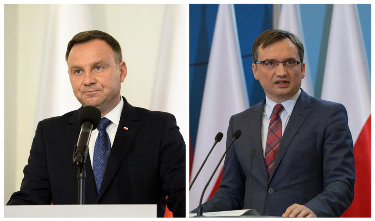 Na zdjęciu od lewej: Andrzej Duda i Zbigniew Ziobro