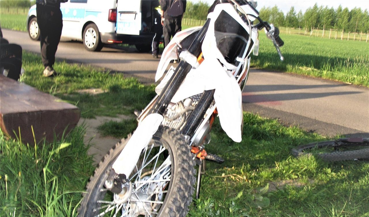 Małoletni z Przeciszowa dali upust fantazji. Jeden na motocyklu, drugi na quadzie. Spowodowali wypadek