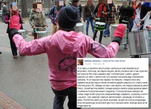 Feministka tłumaczy się z "ataku" na działacza pro-life: "Zaatakował nas gazem pieprzowym! Ukradł też mój telefon"