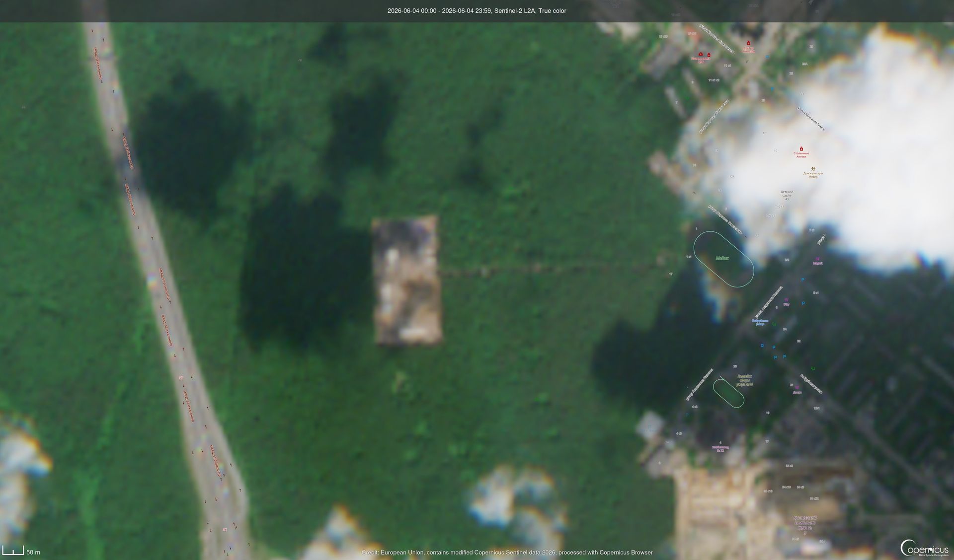 Wycięli część parku. Wszystko widać na zdjęciach satelitarnych