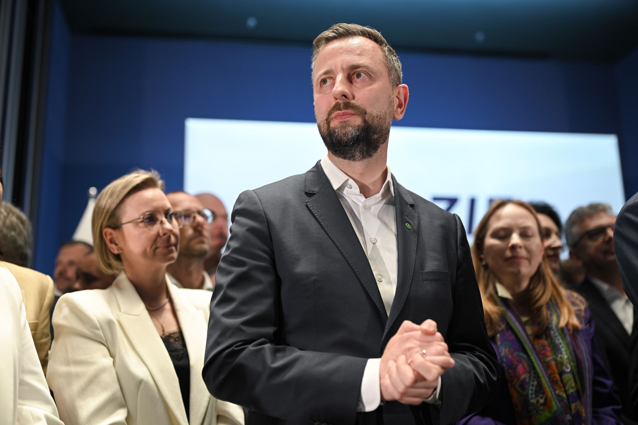 Wieczór w sztabie wyborczym Szymona Hołowni w Warszawie