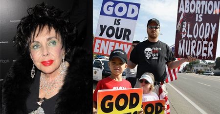 Ekstremiści oprotestują pogrzeb Elizabeth Taylor!