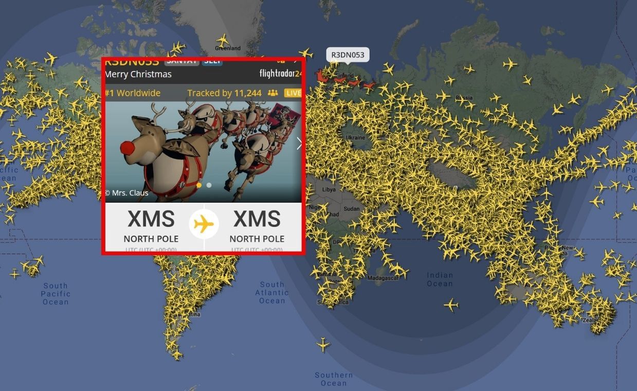 Santa's sleigh: Live track his merry journey with NORAD