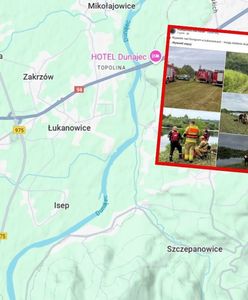 Ciągnik wpadł do Dunajca. Trwają poszukiwania kierowcy