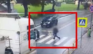 Prawie go zmiótł. Uciekł w ostatniej chwili przed TIR-em