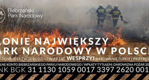 Płonie Biebrzański Park Krajobrazowy. Dyrektor parku apeluje o wsparcie, zbiórki na prowiant dla strażaków
