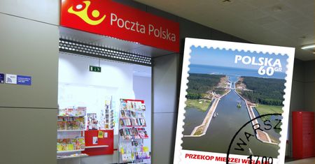 Przekop Mierzei Wiślanej na znaczkach pocztowych. Poczta Polska wyemitowała nową serię
