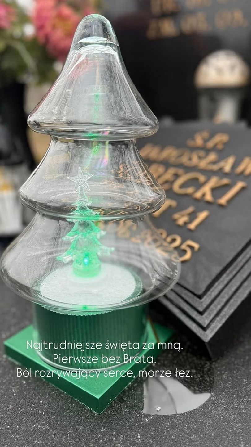 Anna Lewandowska pokazała grób brata