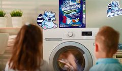 Niemiecka marka środków piorących Der Waschkönig z reklamą w Polsacie