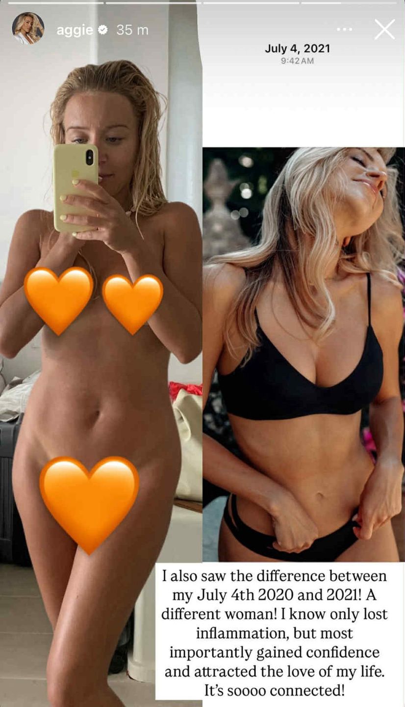 Aggie pokazała, jak zmieniała się jej sylwetka