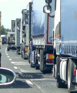 Ciężarówka leży na boku. Wysypała się kapusta. Autostrada A2 zablokowana