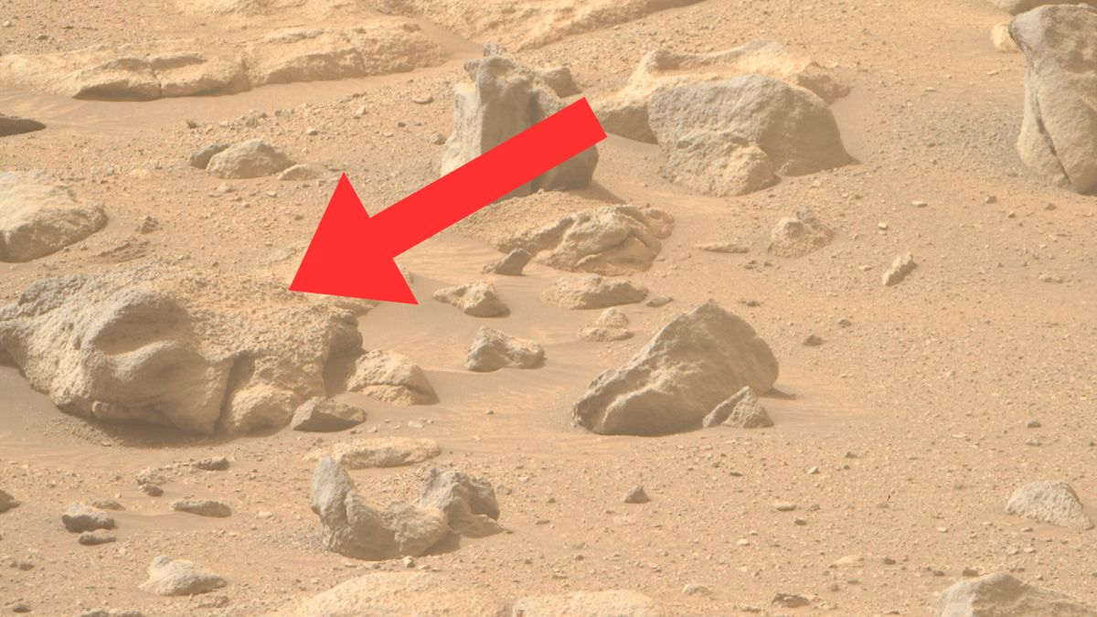  Na Marsie odnaleziono skałę przypominającą ludzką twarz 