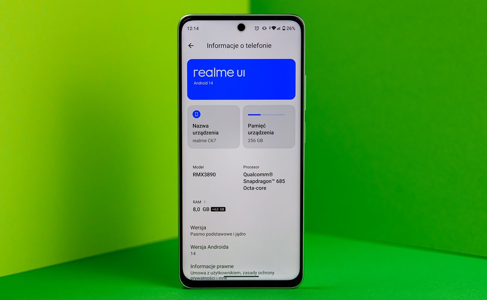 realme C67 specka