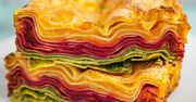 Tęczowa lasagne wg Jagny Niedzielskiej. Kolorowe warstwy pełne smaku