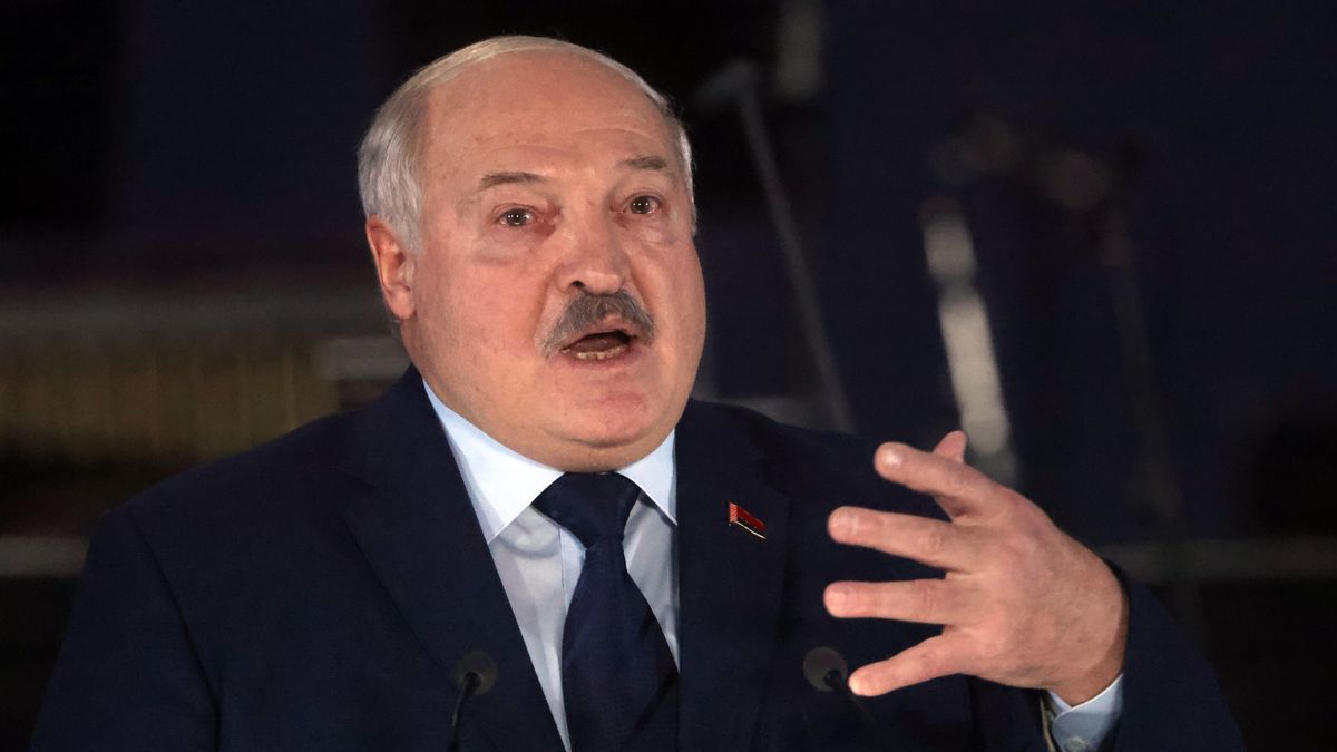 SAINT PETERSBURG, RUSSIA - JANUARY 27:  (RUSSIA OUT) Belarussian President Alexanrer Lukashenko speeches during a concert at the Gazprom Arena Stadium, marking the 80th anniversary of the end of the Siege of Leningrad, on January 27, 2024 in Kirovsk, outside of Saint Petersburg, Russia. President Putin is having a four-day trip to Saint Petersbirg prior to the 2024 Presidential Elections. (Photo by Contributor/Getty Images)