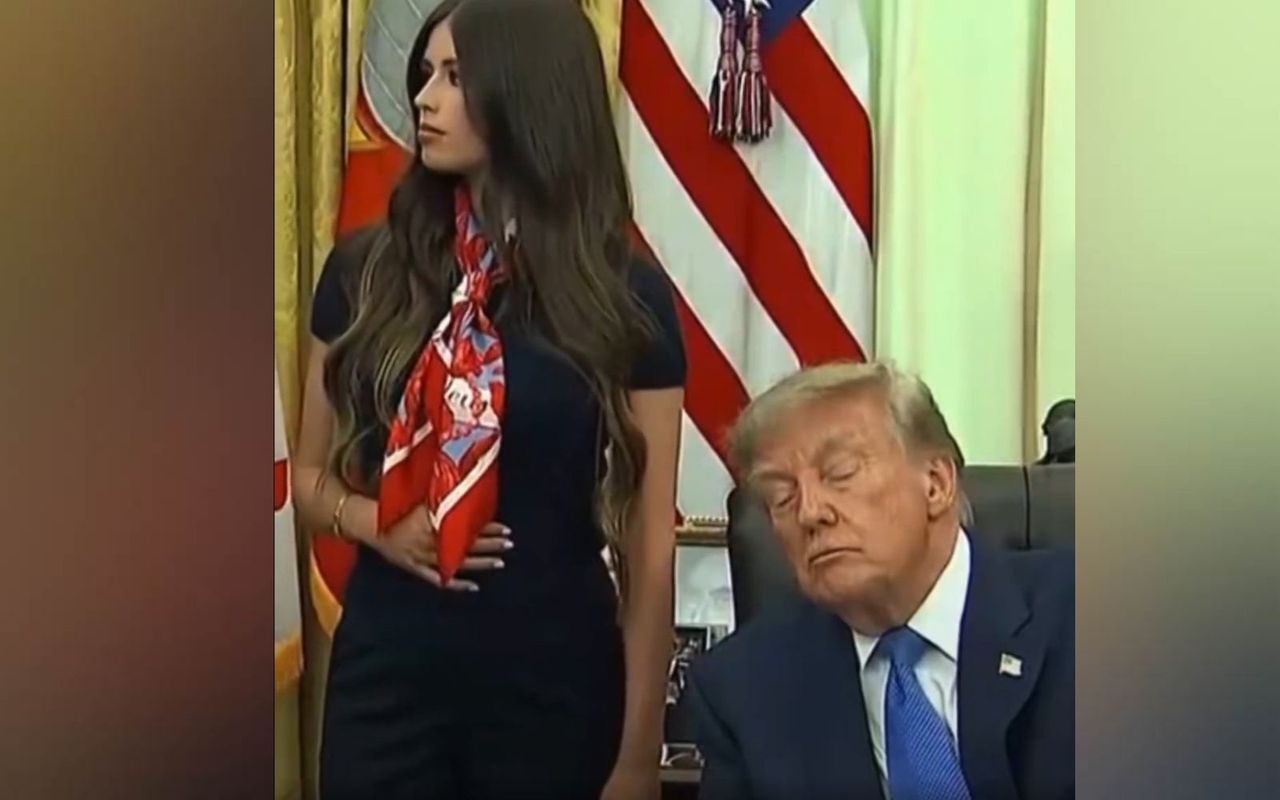 Nagranie z Trumpem. Ludzie patrzyli na jej brzuch. Już wszystko jasne