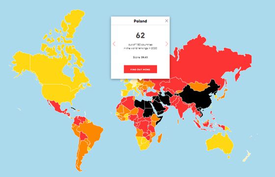 Protest CMWP SDP przeciwko "nierzetelnemu" rankingowi Reporterów Bez Granic. Polska spadła w nim na 62. miejsce