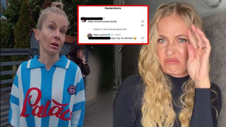 Edyta Pazura ciągnie dramę o parkowanie na chodniku