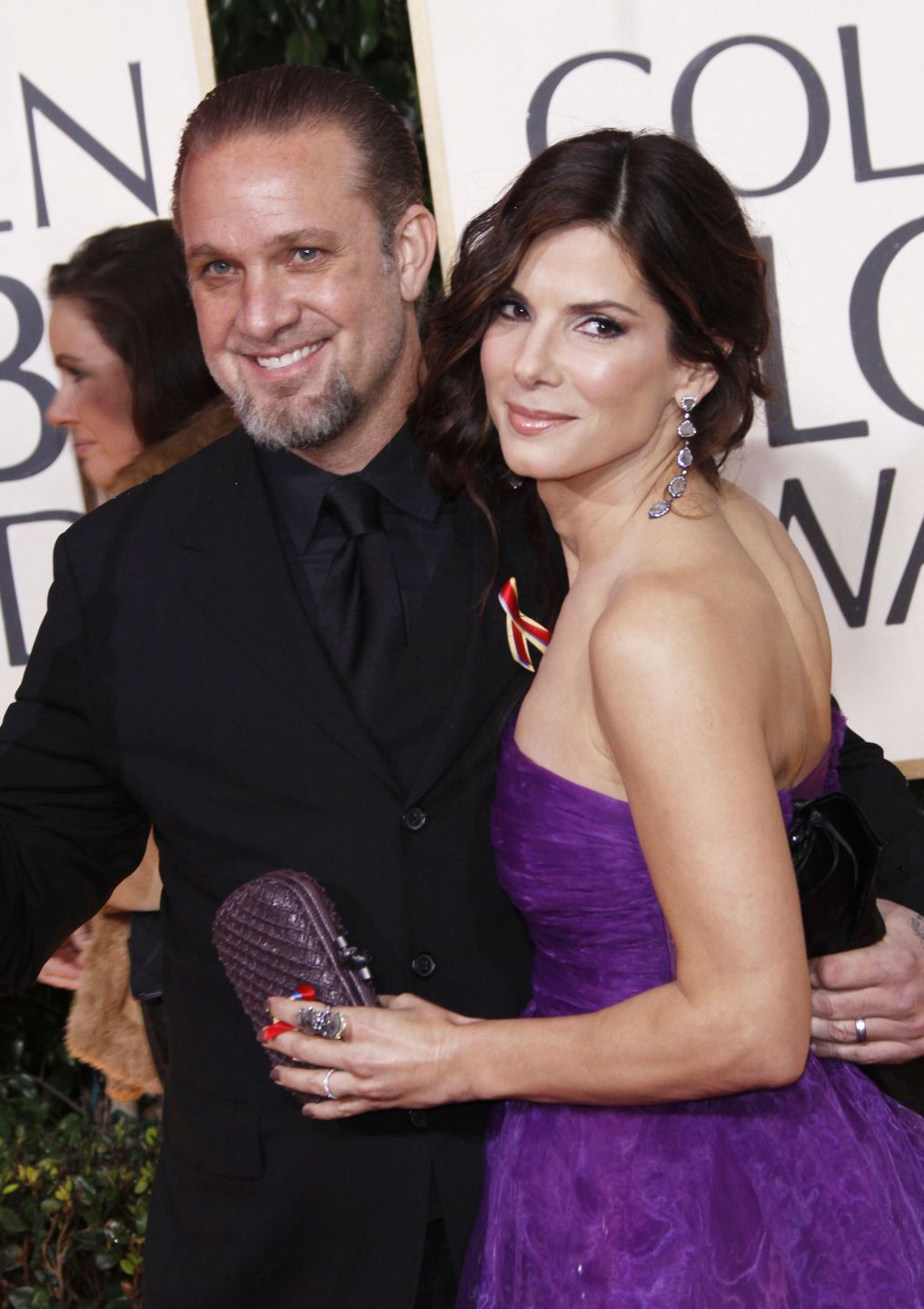 Sandra Bullock i Jasse James na gali wręczenia Złotych Globów w 2010 roku