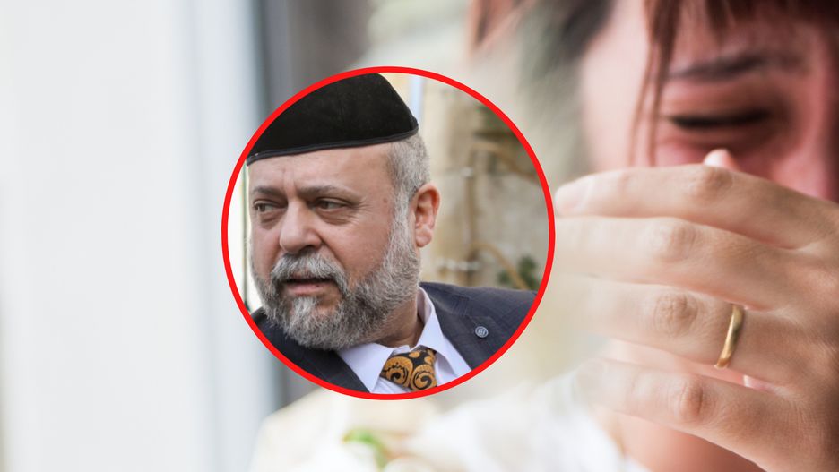Rabin wykorzystywał seksualnie członkinie wspólnoty. (Tło jest zdjęciem ilustracyjnym/ Wizerunek rabina opublikował portal The Jerusalem Post)