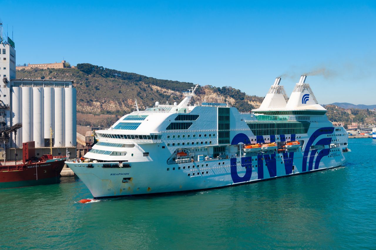 Cruise ships appear almost every day in the port of Barcelona.