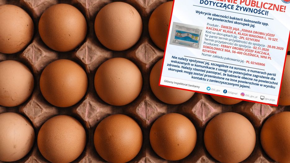 jaja; jajka; ostrzeżenie GIS